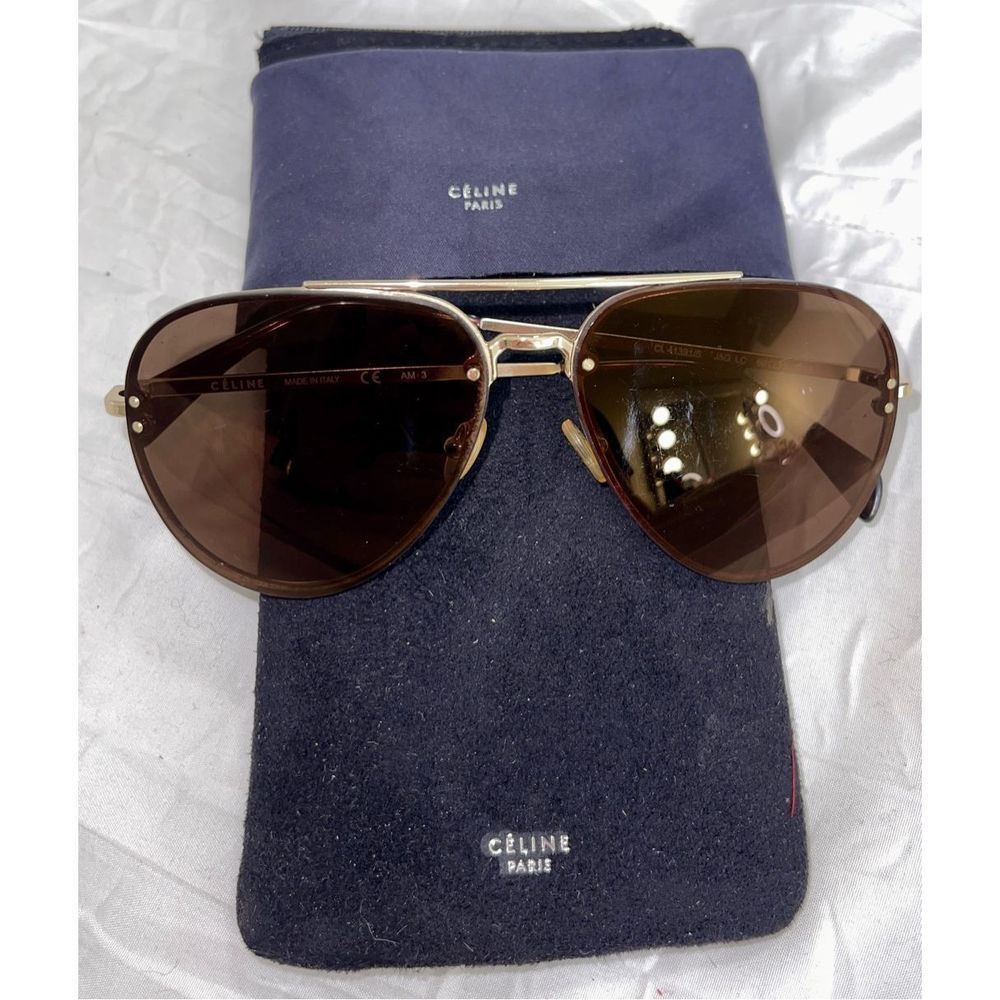 Celine Brown Aviator Sunglasses - Picture 5 of 9